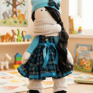 egyedi kézműves textilbaba